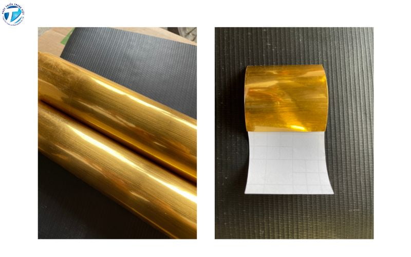 Decal nhôm xước màu vàng